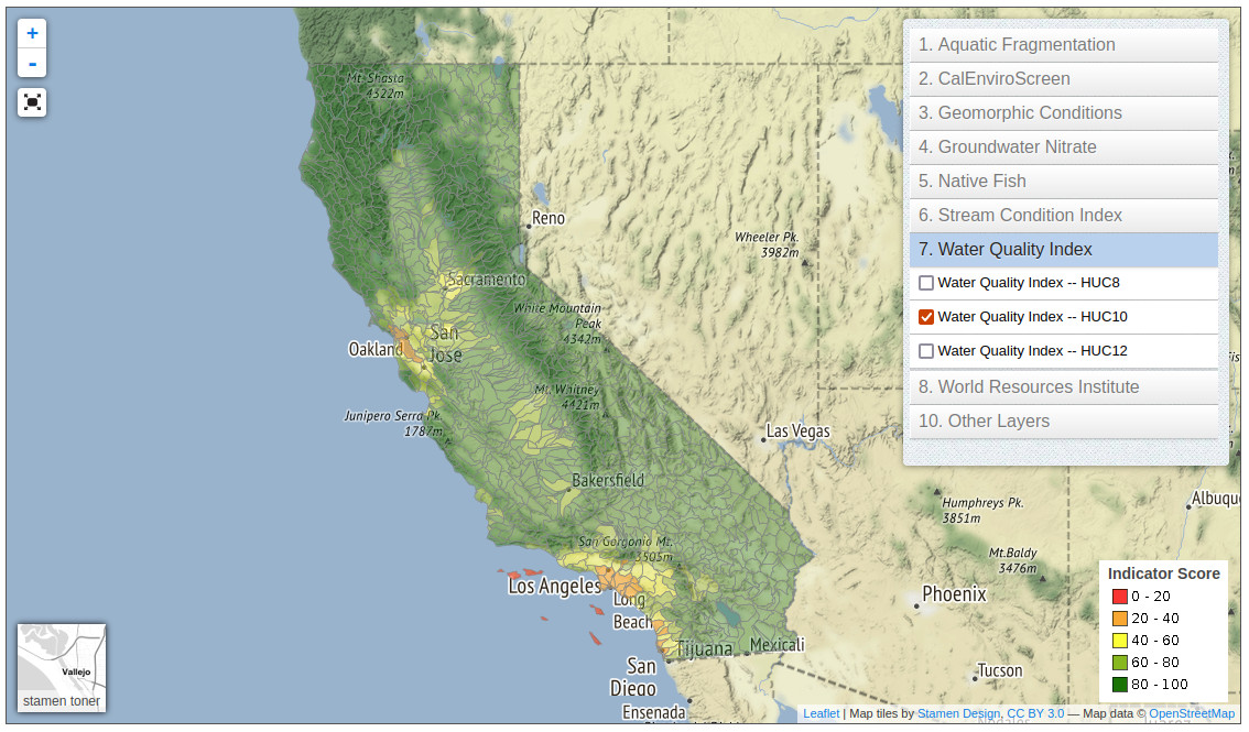 Water Quality Index HUC10