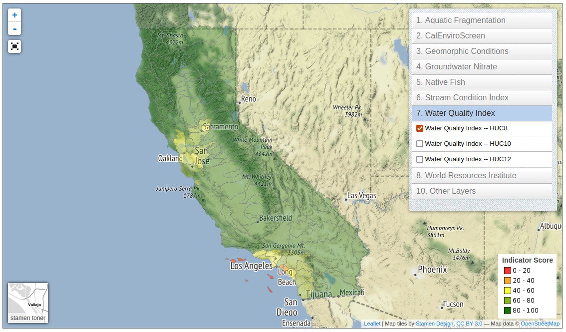 Water Quality Index HUC8