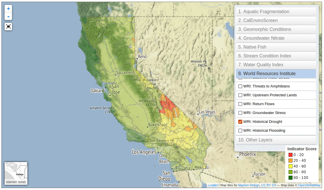 WRI Historical Drought