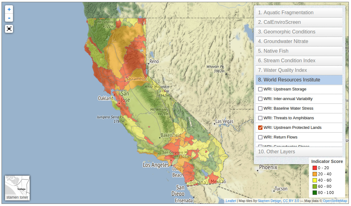 WRI Upstream Protected Lands