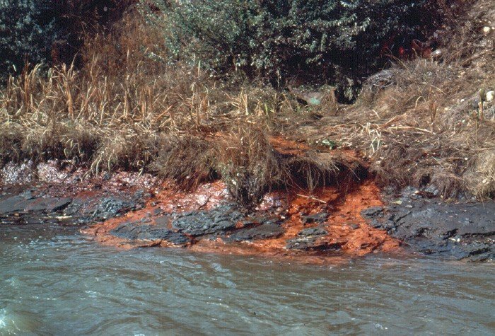 Arsenic from mine seeps into creek